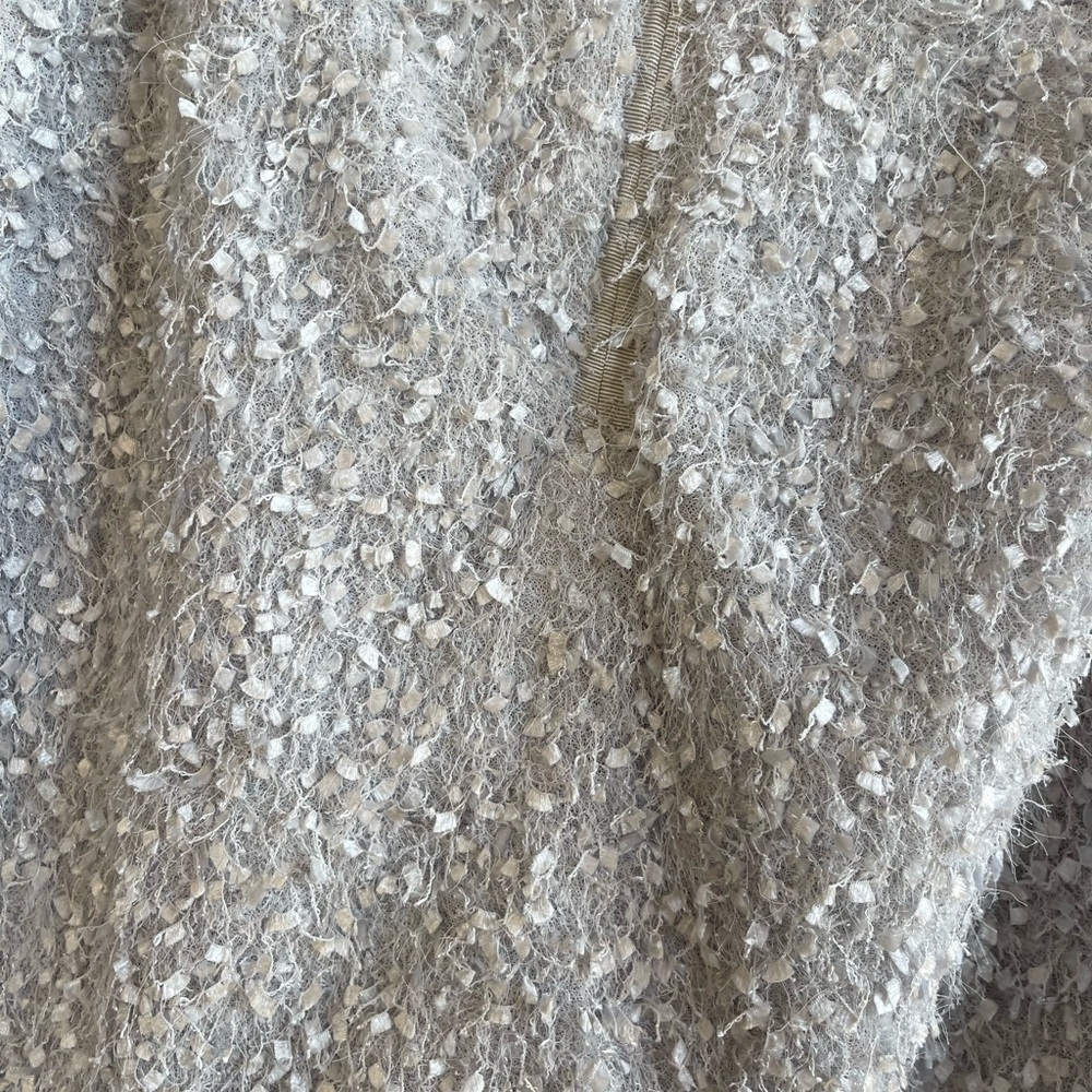 J MCLAUGHLIN Felix Textured Silver Grey Snowflake Jacquard Lined Skirt Size 4 - Picture 3 of 12